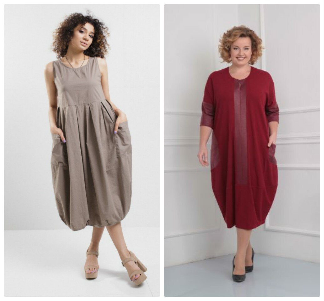 Как правильно носить платье-баллон