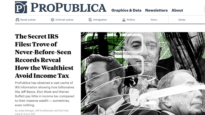 В США данные о налогах богатейших американцев вызвали скандал
