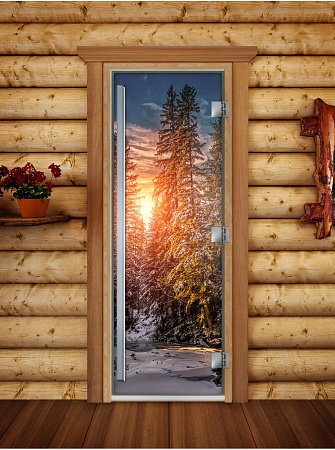 Двери с фотопечатью для бани и сауны: укрась свой интерьер